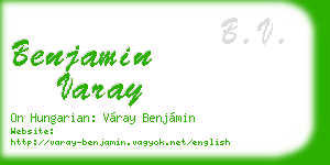 benjamin varay business card