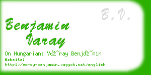 benjamin varay business card